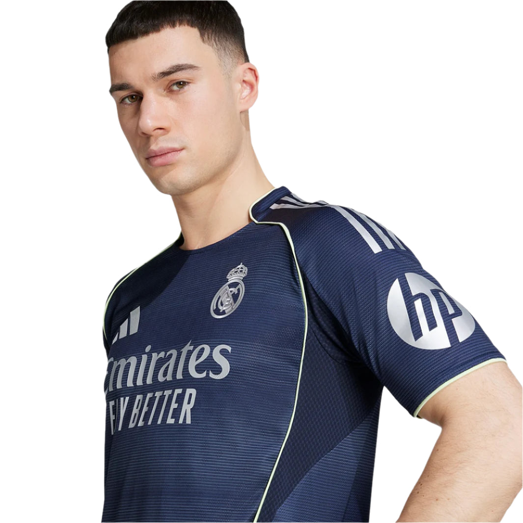 adidas Mbappé Real Madrid 25/26 Away Jersey w/ Champions League Patches (Legend Ink)