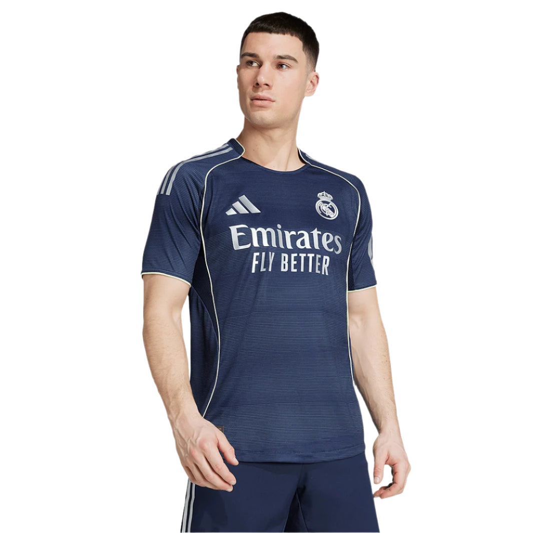 adidas Mbappé Real Madrid 25/26 Away Jersey w/ Champions League Patches (Legend Ink)
