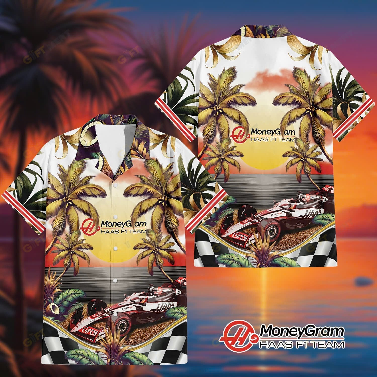 Haas F1 Team Hawaiian Shirt