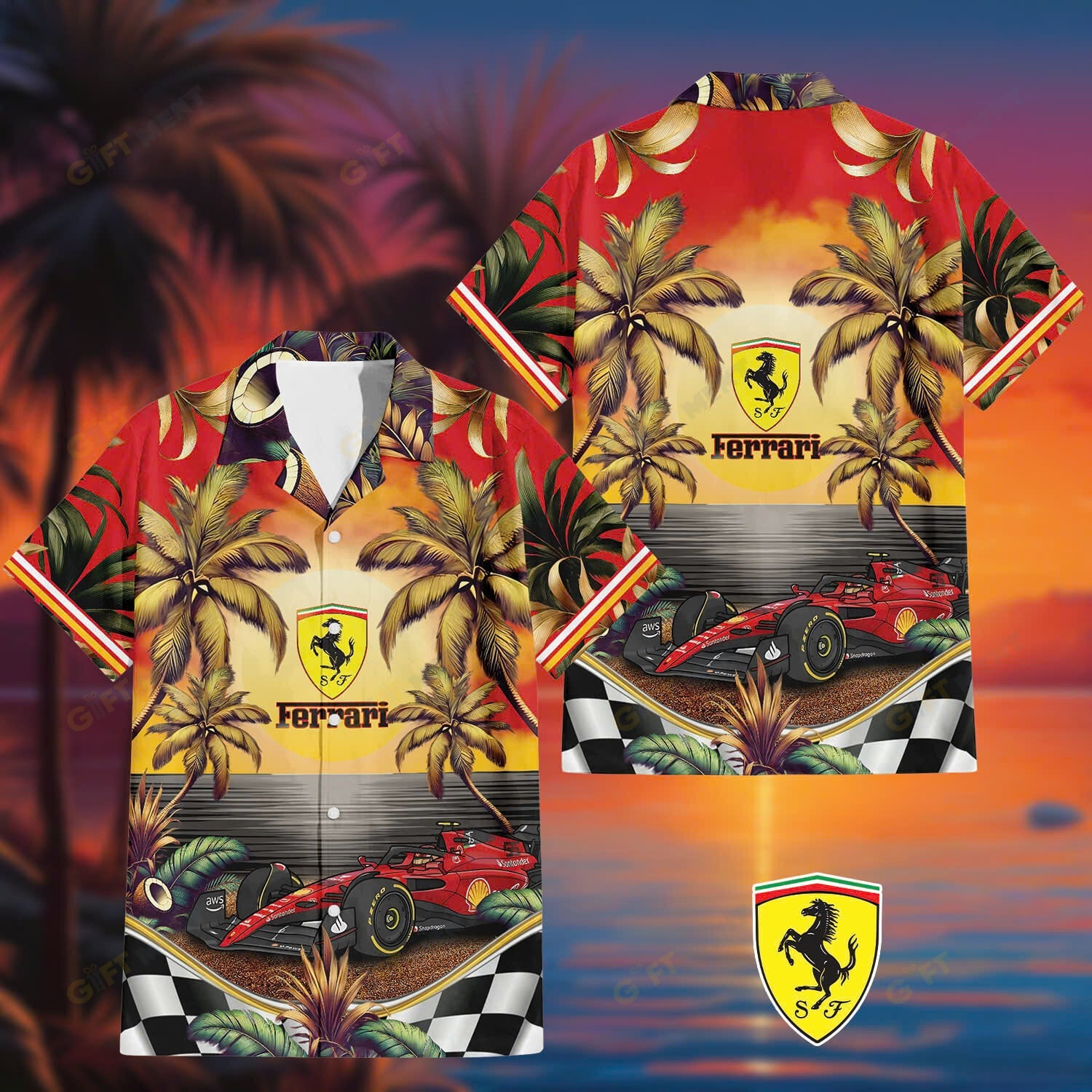 Scuderia Ferrari Hawaiian Shirt