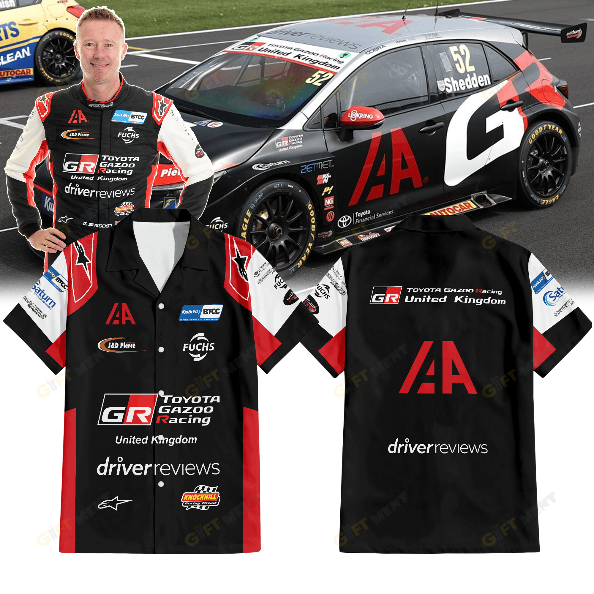 TOYOTA GAZOO Racing UK with IAA BTCC Premium Hawaiian Shirt II