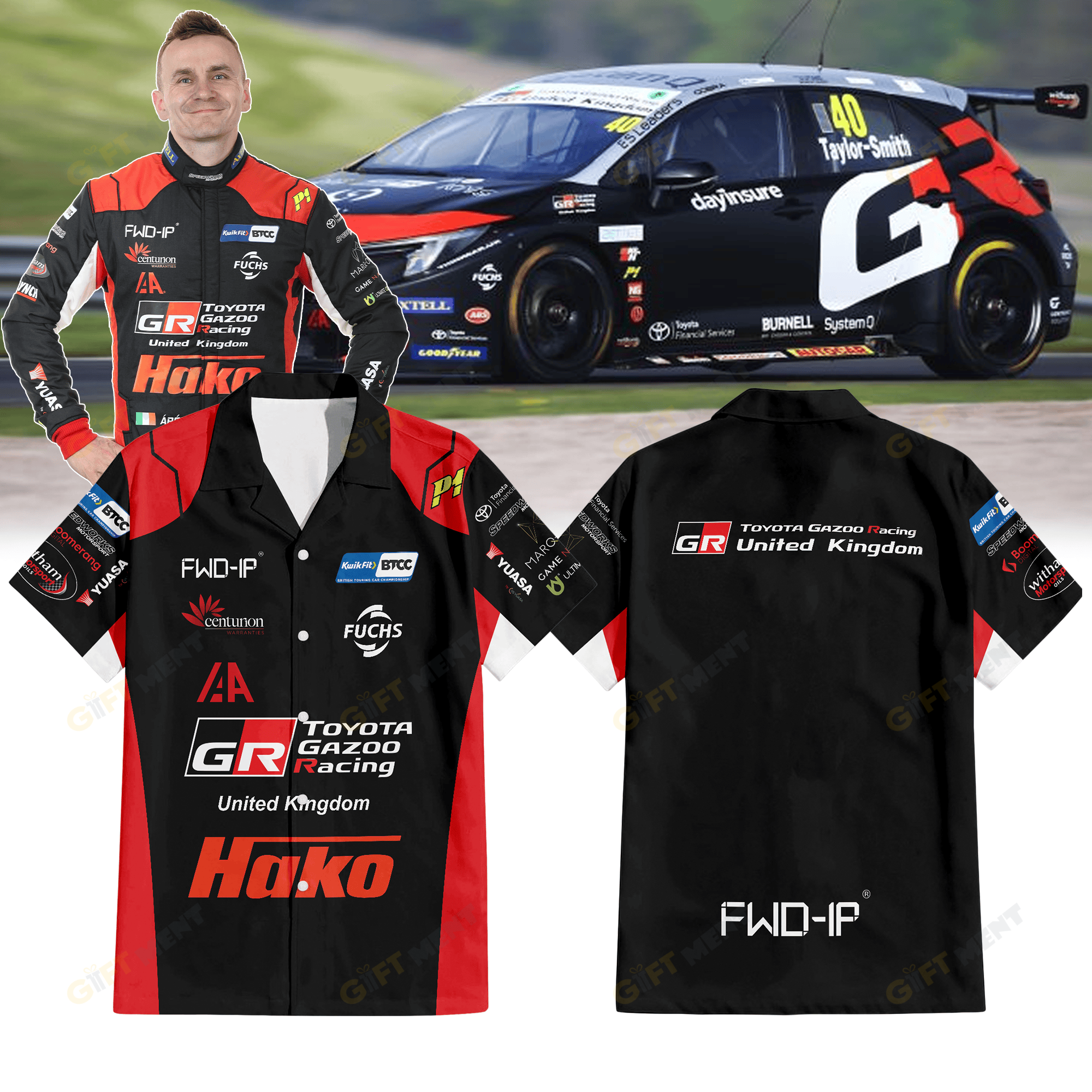 TOYOTA GAZOO Racing UK with IAA BTCC Premium Hawaiian Shirt