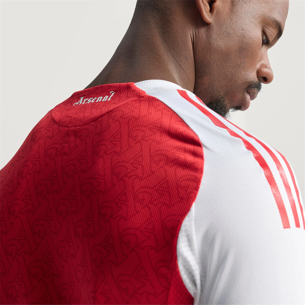 adidas Arsenal FC Authentic Home Jersey w/ Champions League Patches 25/26 (Better Scarlet/White)