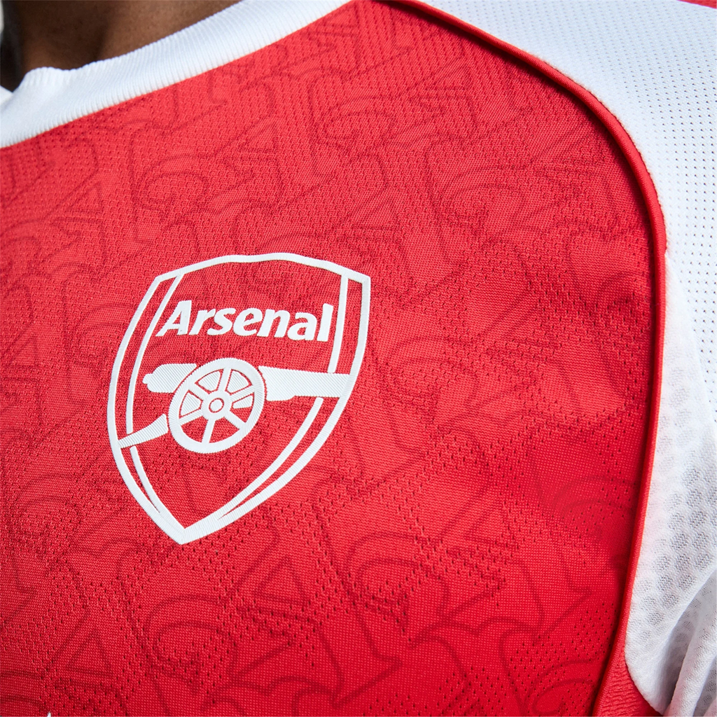 adidas Arsenal FC Authentic Home Jersey w/ Champions League Patches 25/26 (Better Scarlet/White)