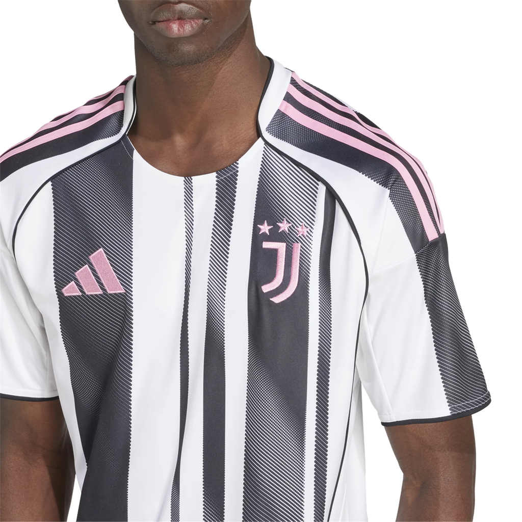 adidas Juventus Home Jersey w/ Club World Cup Patches 25/26 (White/Black/Pink)