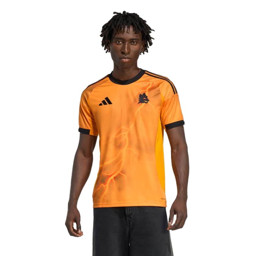 adidas Roma Artem Dovbyk Away Jersey w/ Europa League Patches 25/26 (Orange/Black)