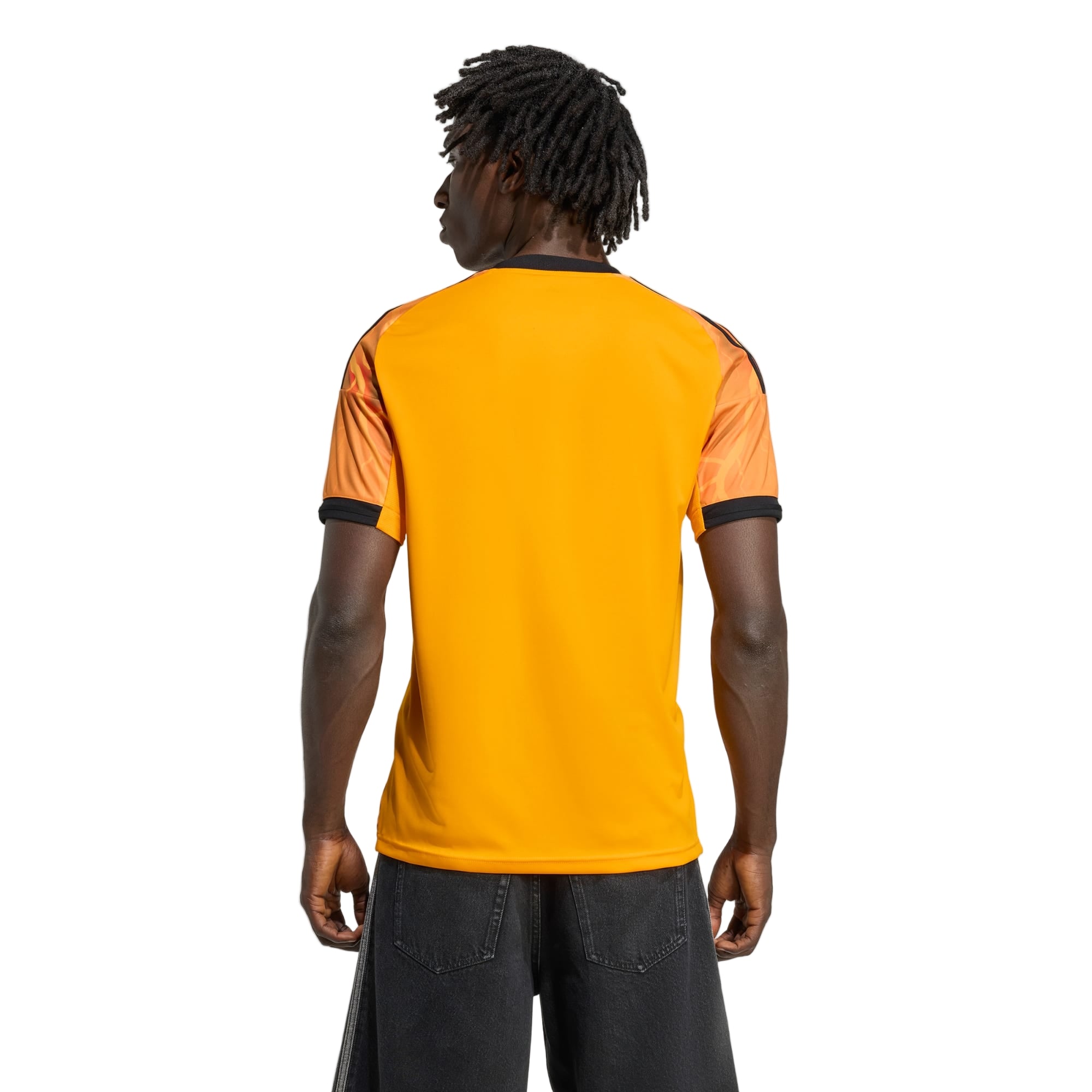 adidas Roma Devyne Rensch Away Jersey w/ Europa League Patches 25/26 (Orange/Black)