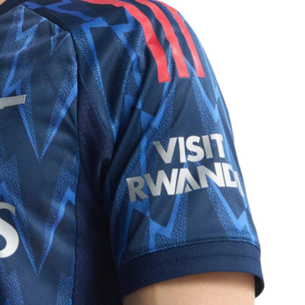 adidas Arsenal Authentic Gabriel Away Jersey w/ EPL + No Room For Racism 25/26 (Indigo/Silver)