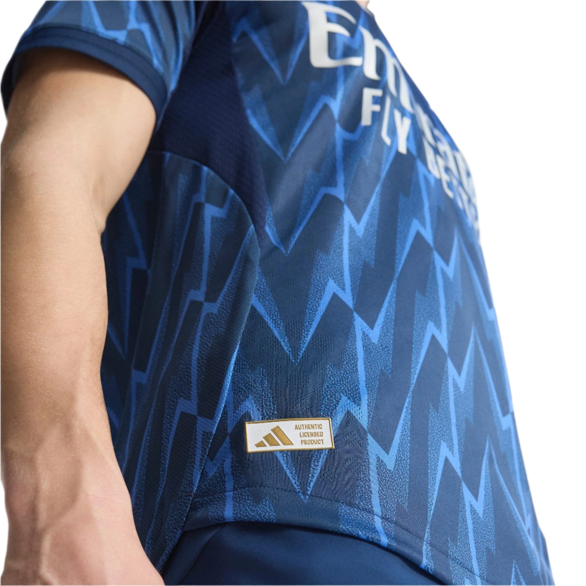 adidas Arsenal Authentic Gabriel Away Jersey w/ EPL + No Room For Racism 25/26 (Indigo/Silver)