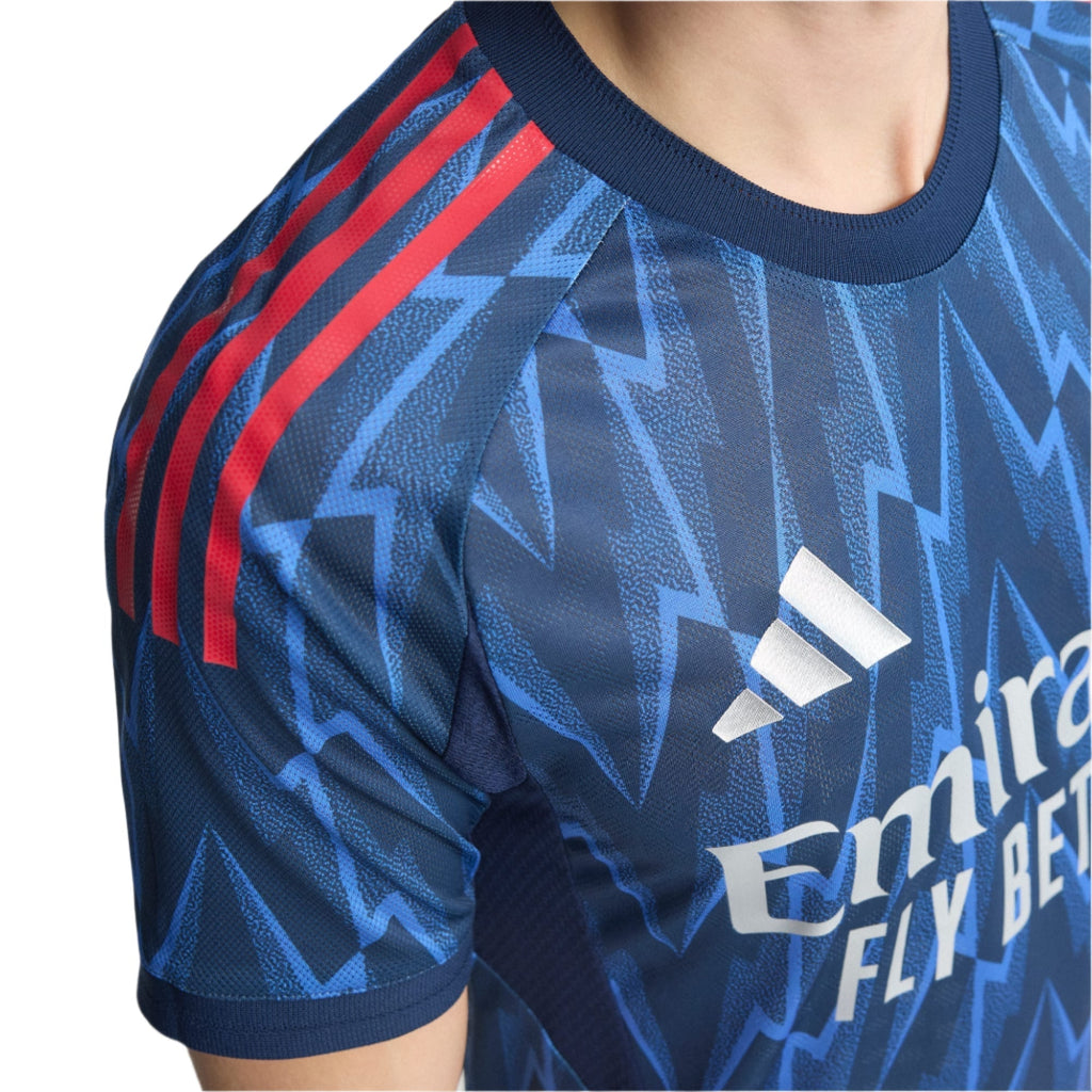 adidas Arsenal Authentic Gabriel Away Jersey w/ EPL + No Room For Racism 25/26 (Indigo/Silver)