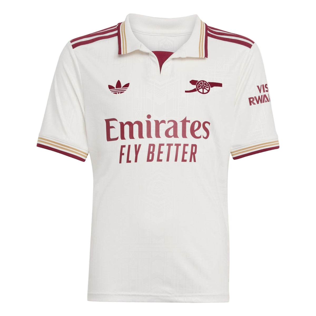 adidas Youth Arsenal Third Jersey 25/26 (White/Burgundy)