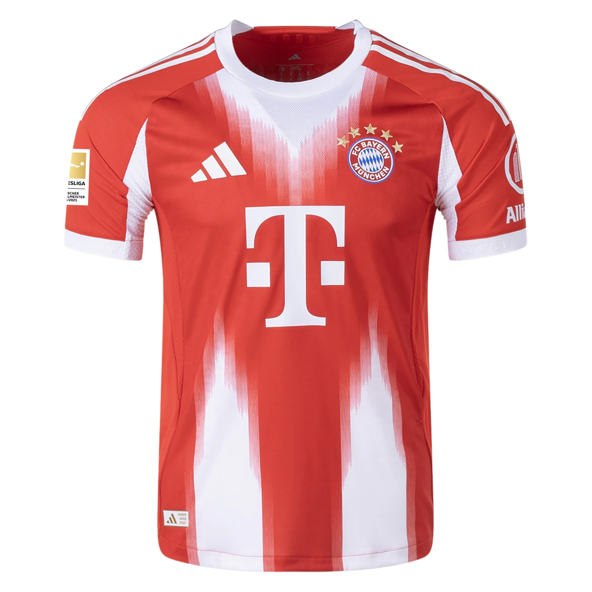 adidas Bayern Munich Authentic Home Jersey w/ Bundesliga Champion Patch 25/26 (Red)