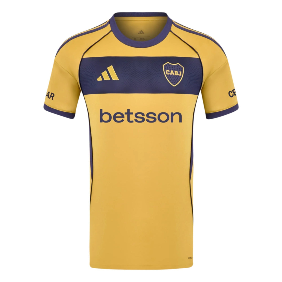 adidas Men's Boca Juniors Away Jersey 25/26 (Gold/Navy)