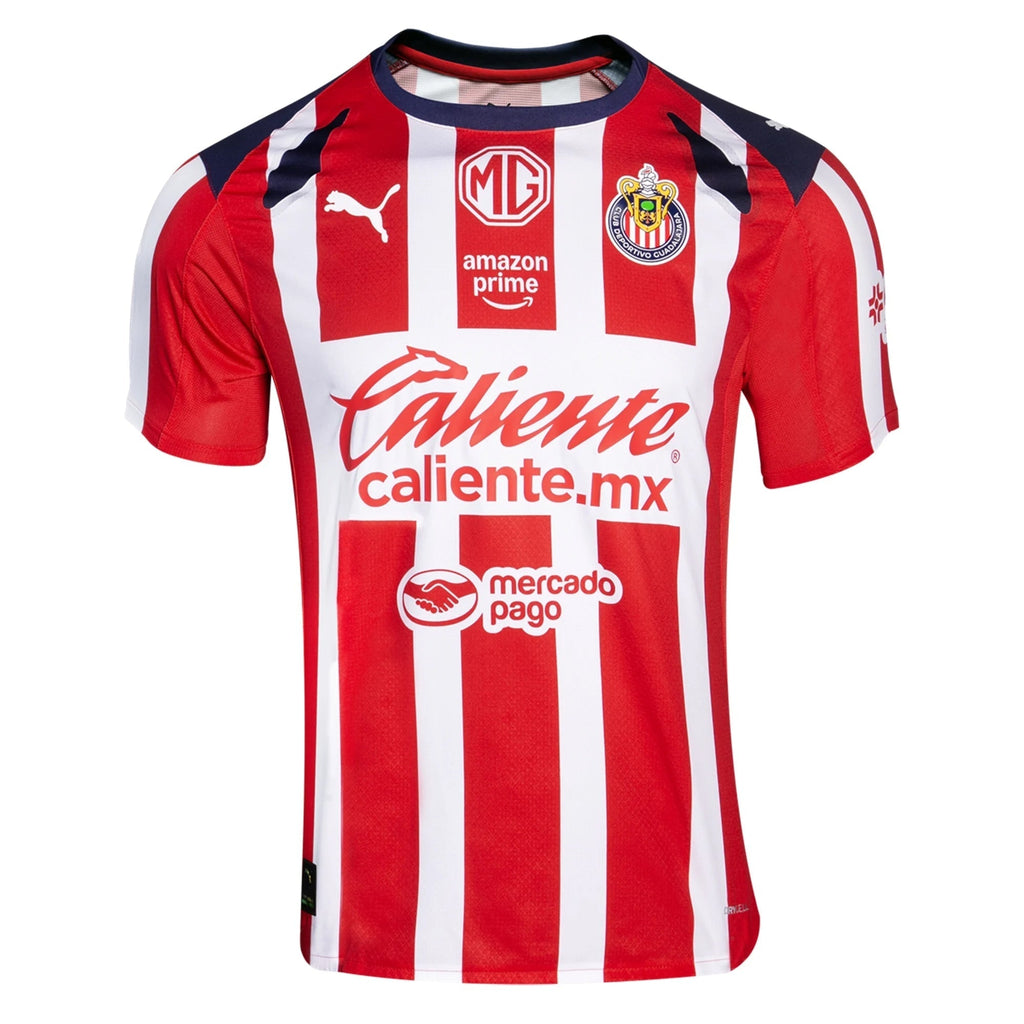 Puma Efrain Alvarez Men's Chivas De Guadalajara Home Jersey 25/26 (Puma Red/White)