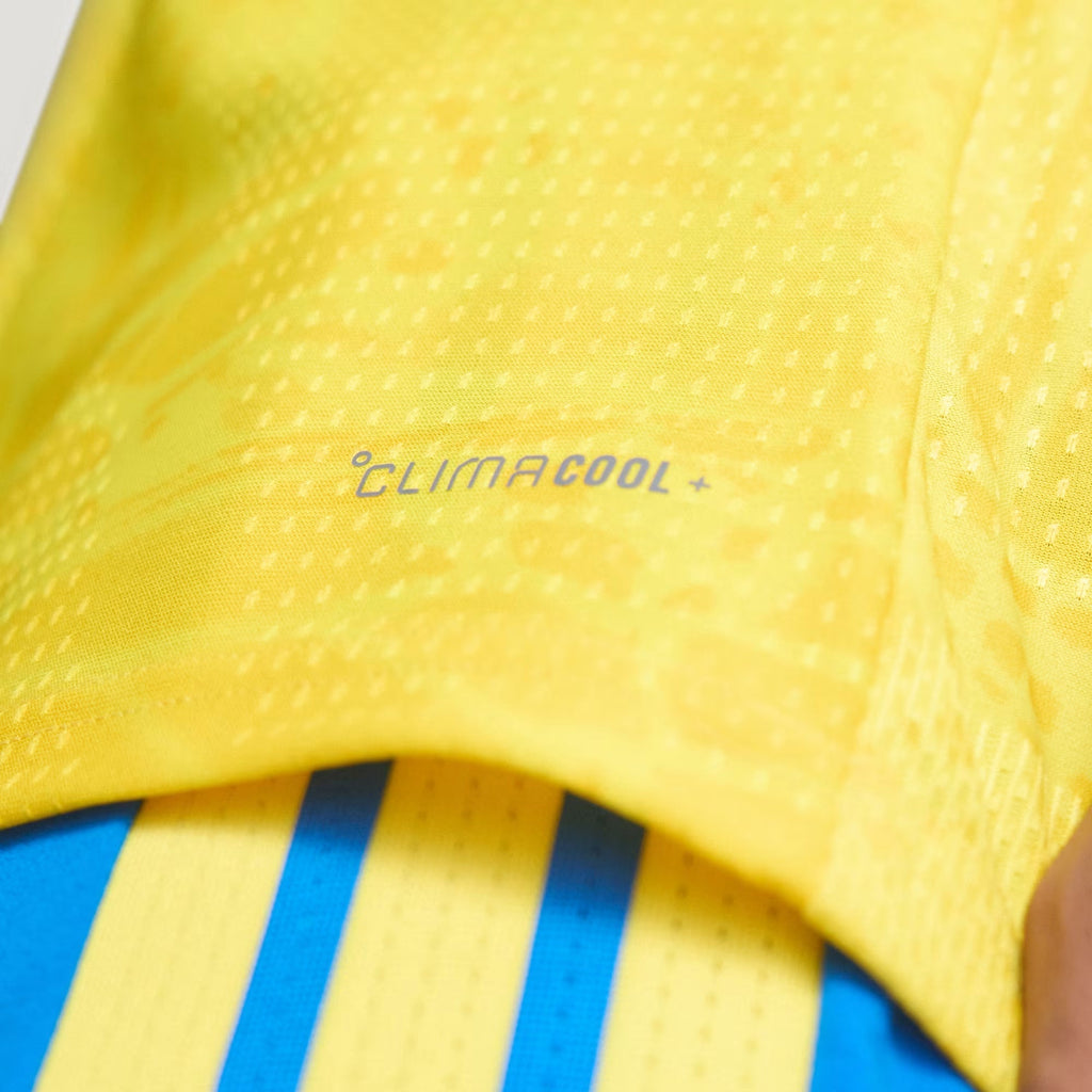 adidas Men's Borre Colombia 2026 Authentic Home Jersey (Impact Yellow)