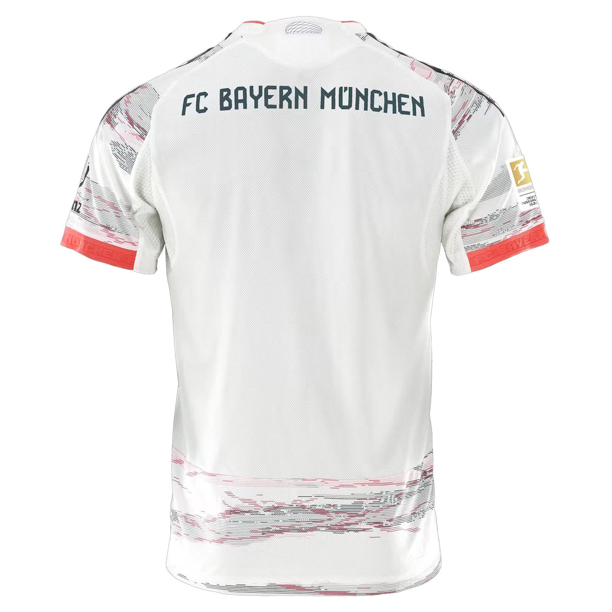 adidas Upamecano Authentic Away Jersey 25/26 w/ Sponsor + Meister Bundesliga Patch (White/Red)
