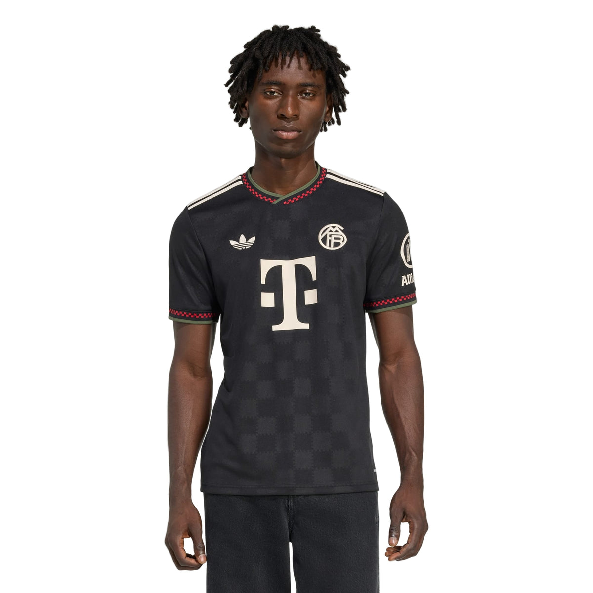 adidas Bayern Munich Jamal Musiala Third Jersey w/ Champions League Patches 25/26 (Black/Olive Green)