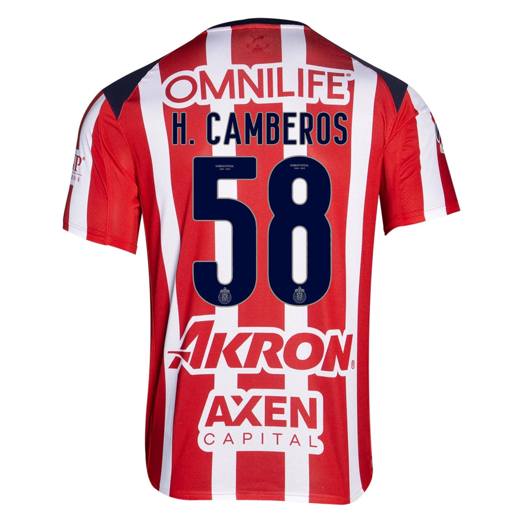 Puma Hugo Camberos Men's Chivas De Guadalajara Home Jersey 25/26 (Puma Red/White)