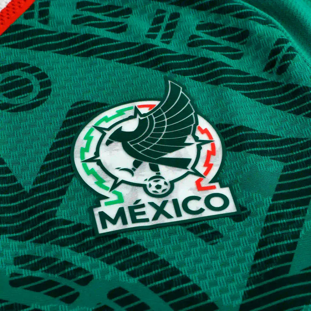 adidas Men's J. Quinones Mexico Long-Sleeve Authentic Home Jersey 2026 (Bold Green)
