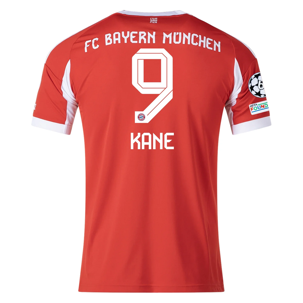 adidas Bayern Munich Harry Kane Home Jersey w/ Champions League Patches 25/26 (Red)
