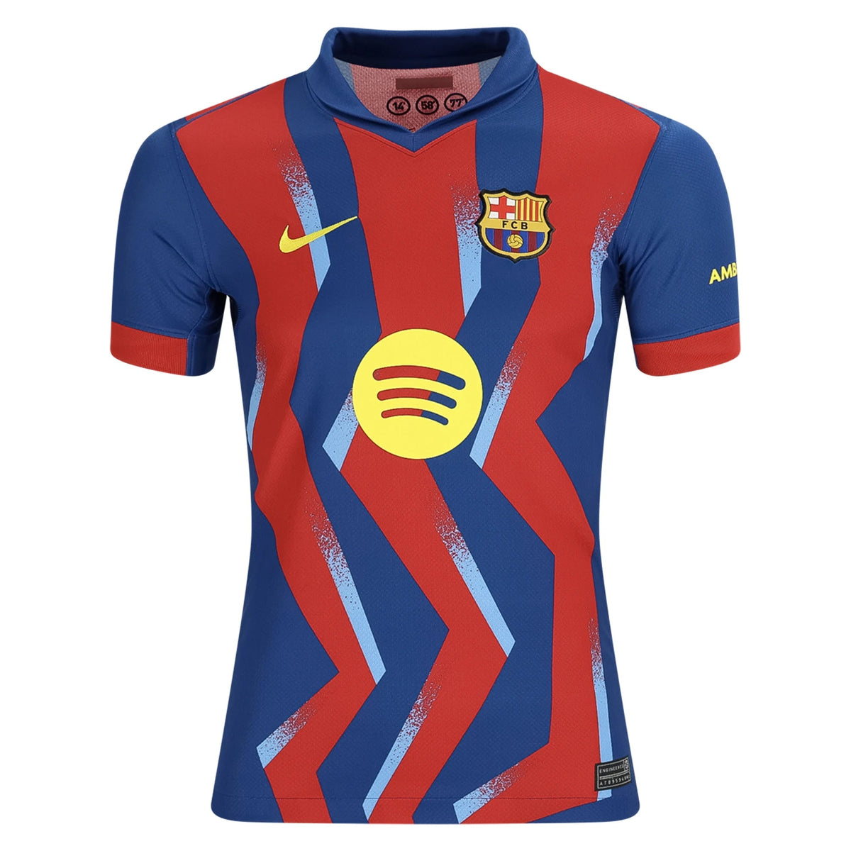 Nike Youth Fermin FC Barcelona 4th Soccer Jersey 25/26 (Gym Blue/Salsa Red)