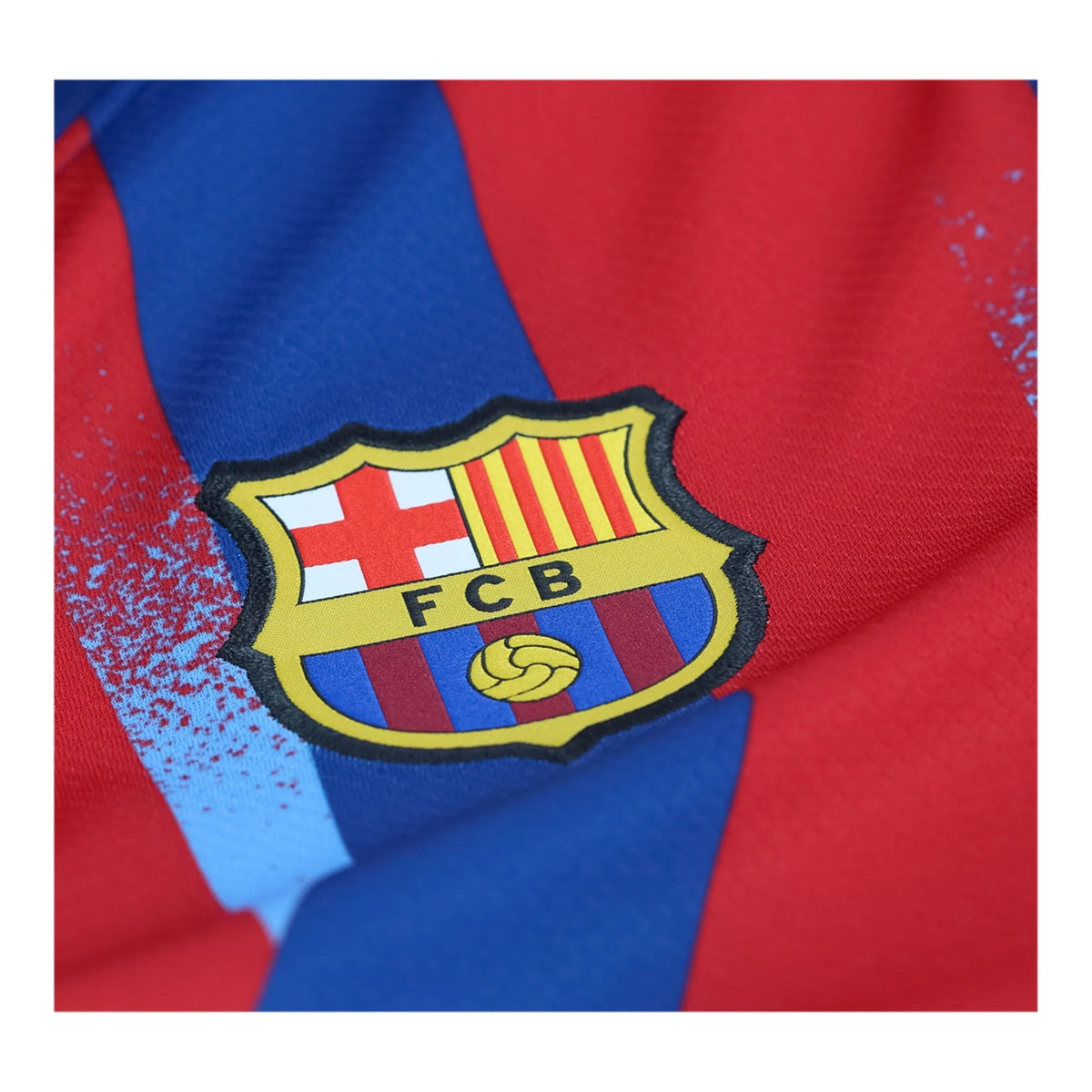 Nike Youth Cubarsi FC Barcelona 4th Soccer Jersey 25/26 (Gym Blue/Salsa Red)
