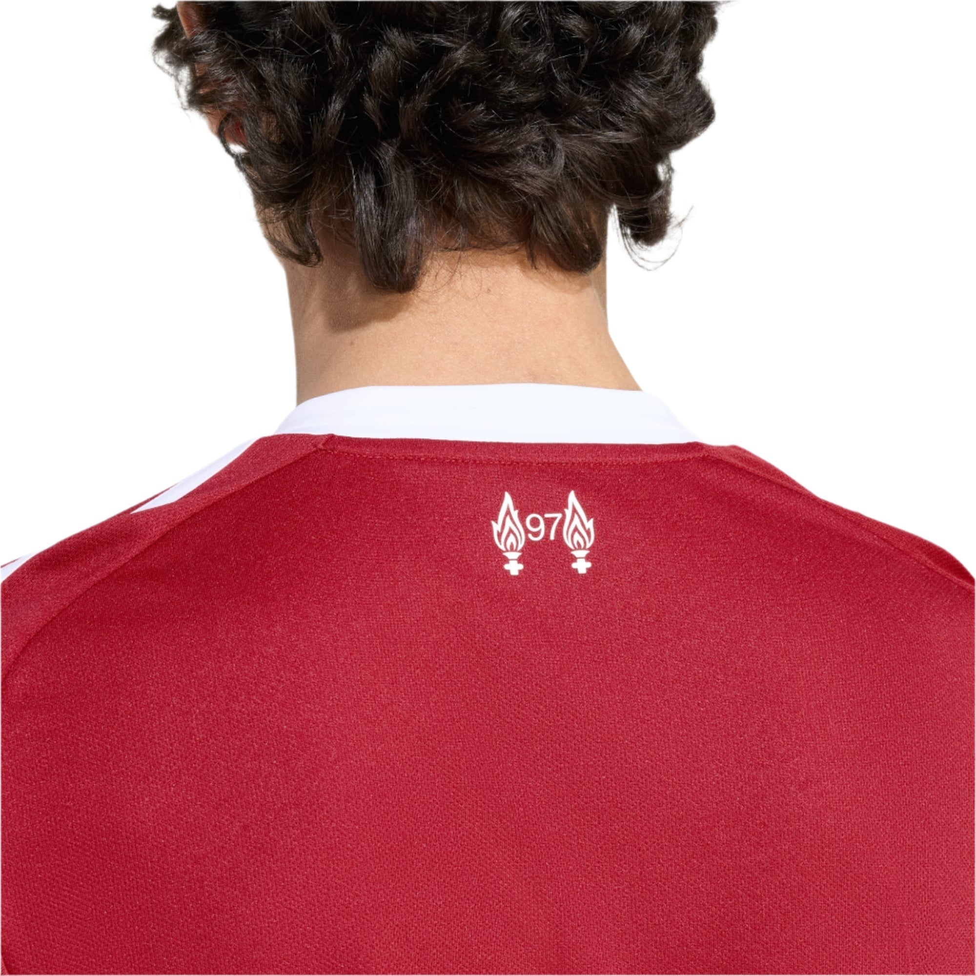 adidas Szoboszlai Men's Liverpool Home Jersey 25/26 w/ NRFR + EPL Champions Patch (Strawberry Red)