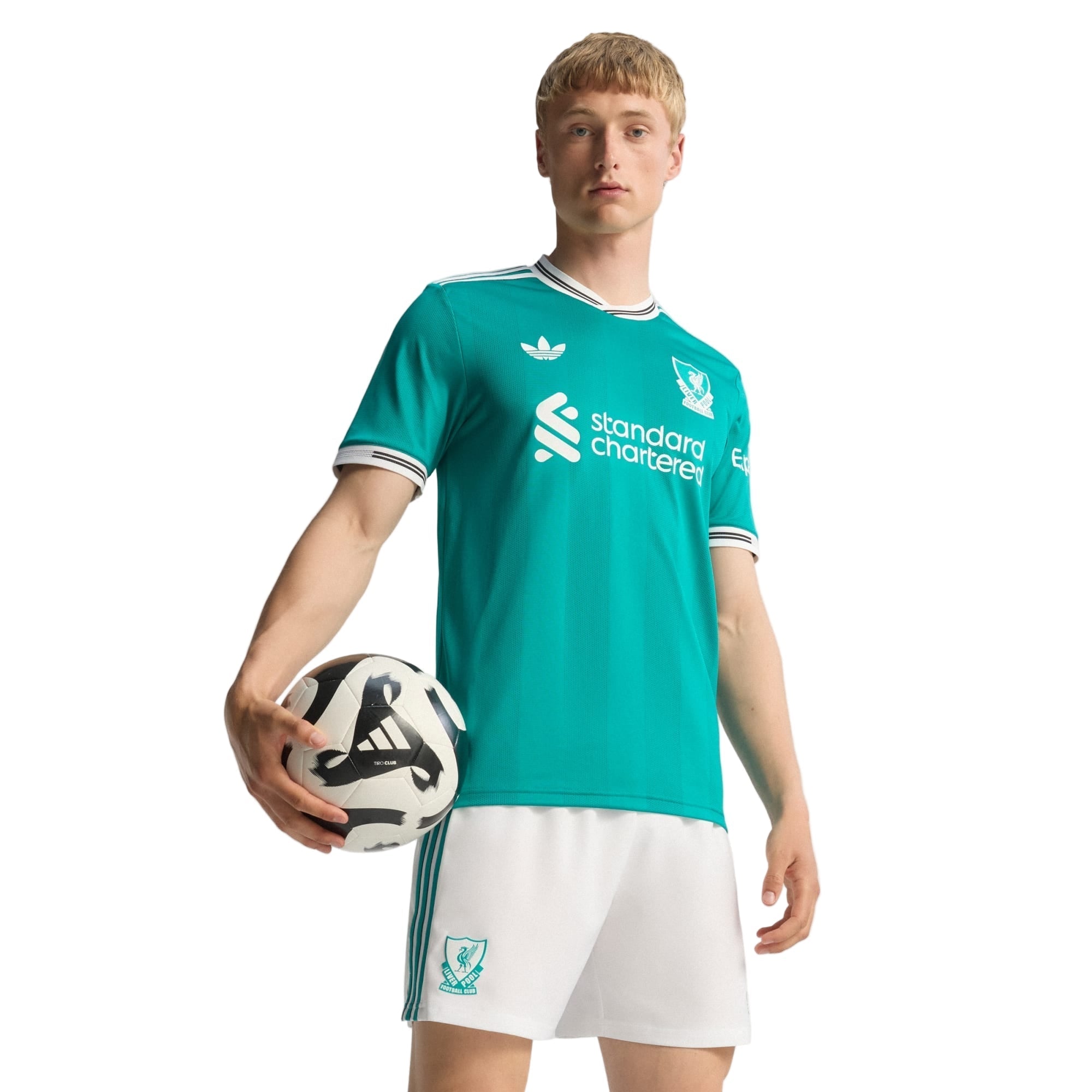 adidas Liverpool FC Authentic Alexander Isak Third Jersey w/ EPL + No Room For Racism Patches 25/26 (Sea Green)