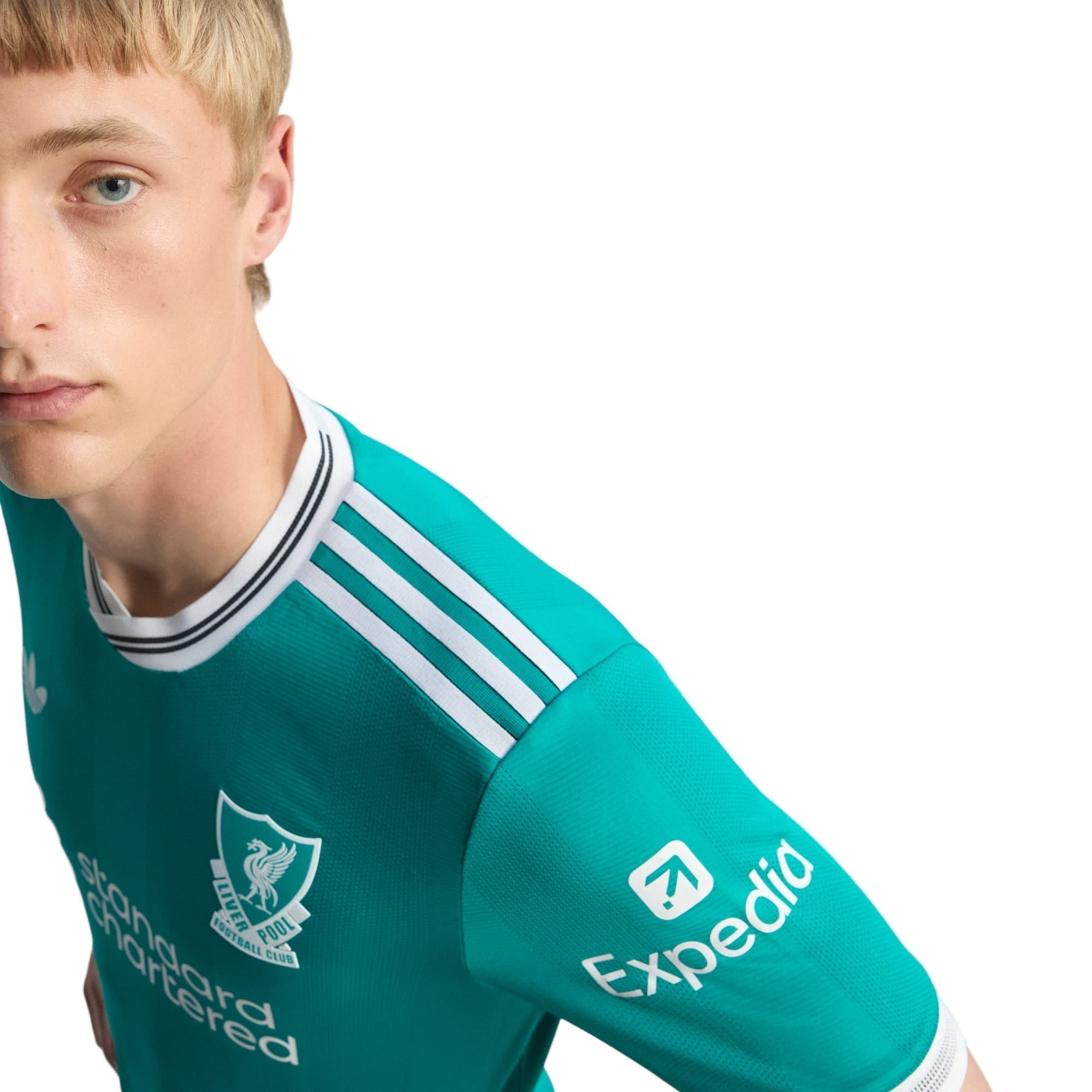 adidas Liverpool FC Authentic Alexander Isak Third Jersey w/ EPL + No Room For Racism Patches 25/26 (Sea Green)