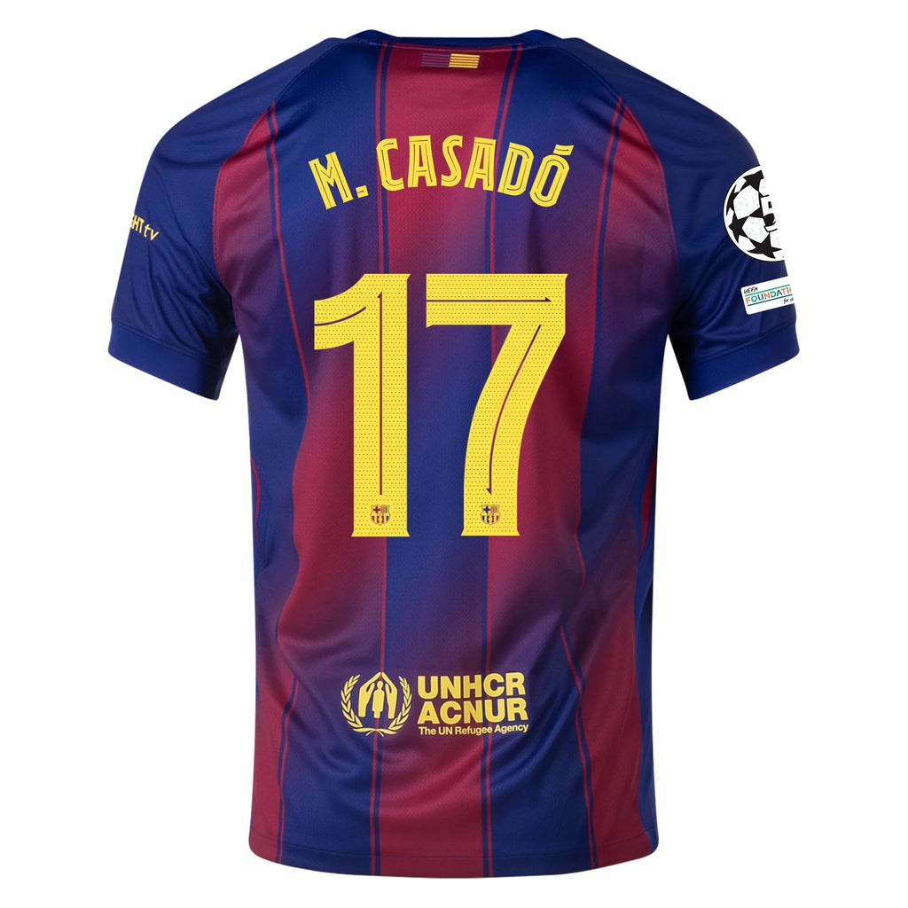 Nike M. Casado FC Barcelona Home Jersey 25/26 w/ Champions League Patches (Deep Royal Blue/Midwest Gold)