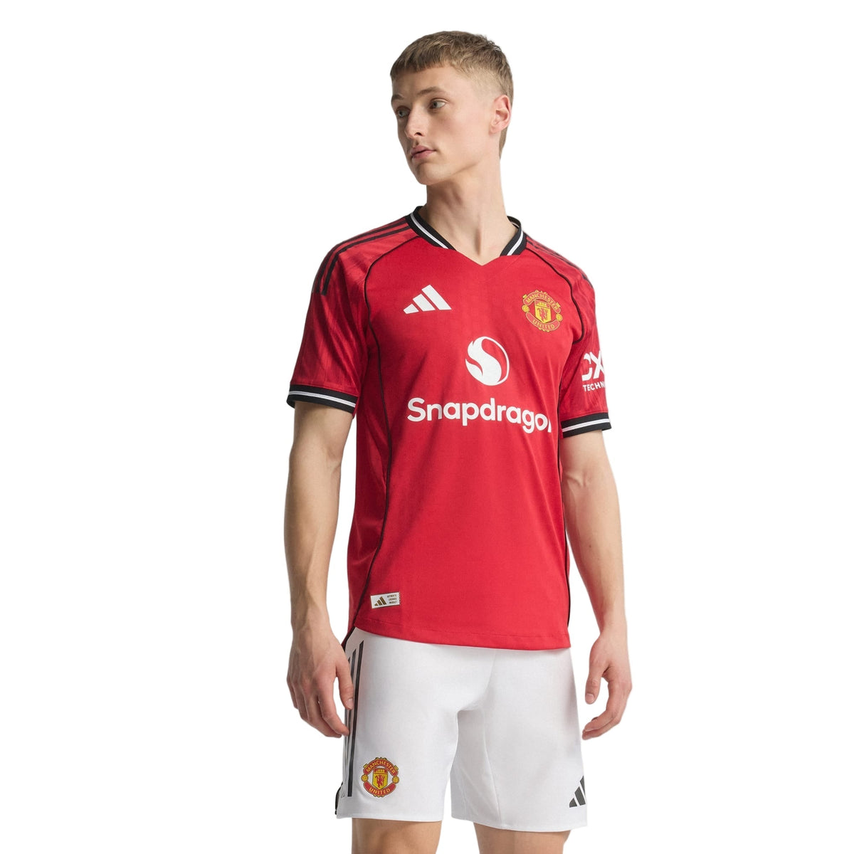 adidas Obi Men's Manchester United Authentic Home Jersey 25/26 w/ NRFR + EPL Patch (Red)