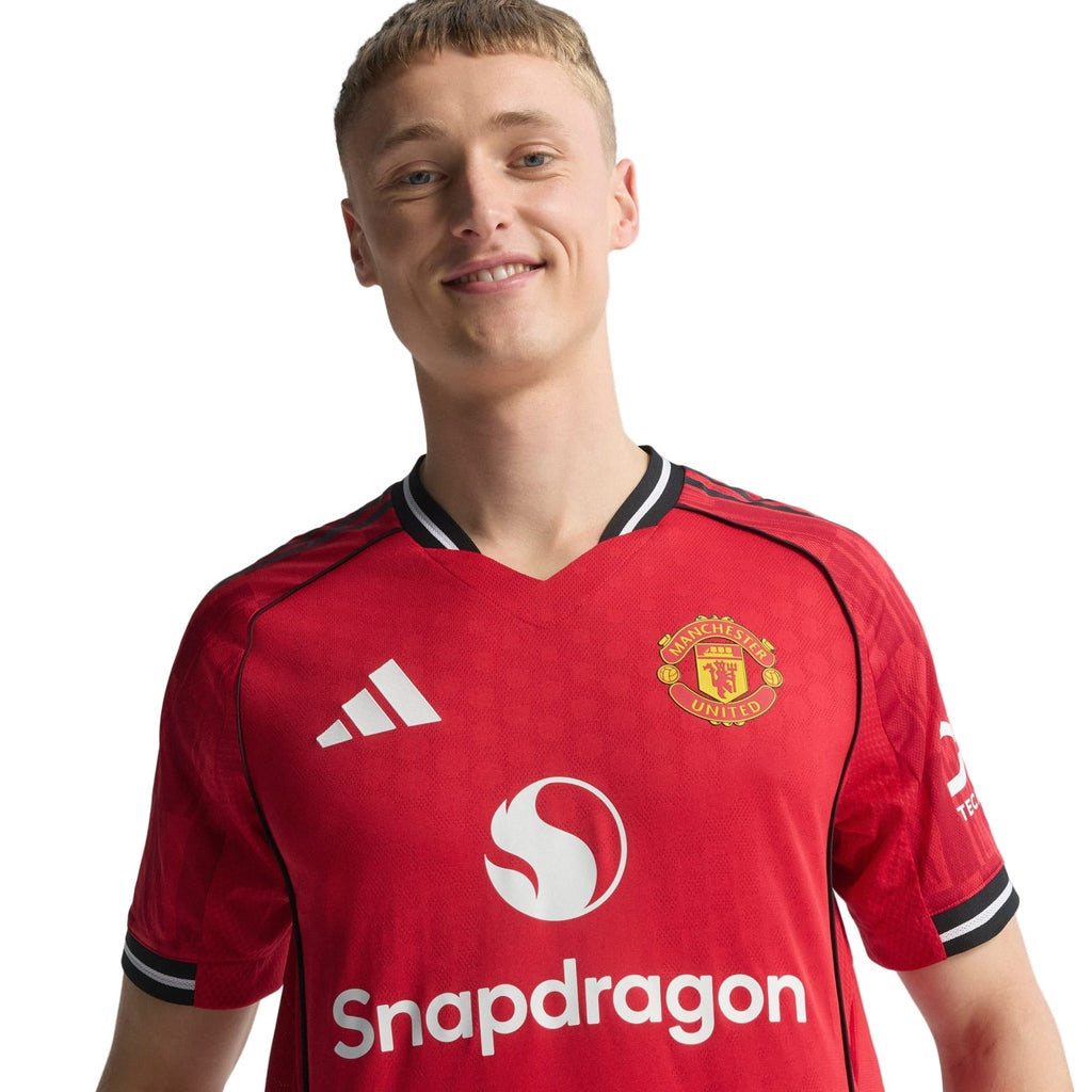 adidas Men's Manchester United Authentic Home Jersey 25/26 (Red)
