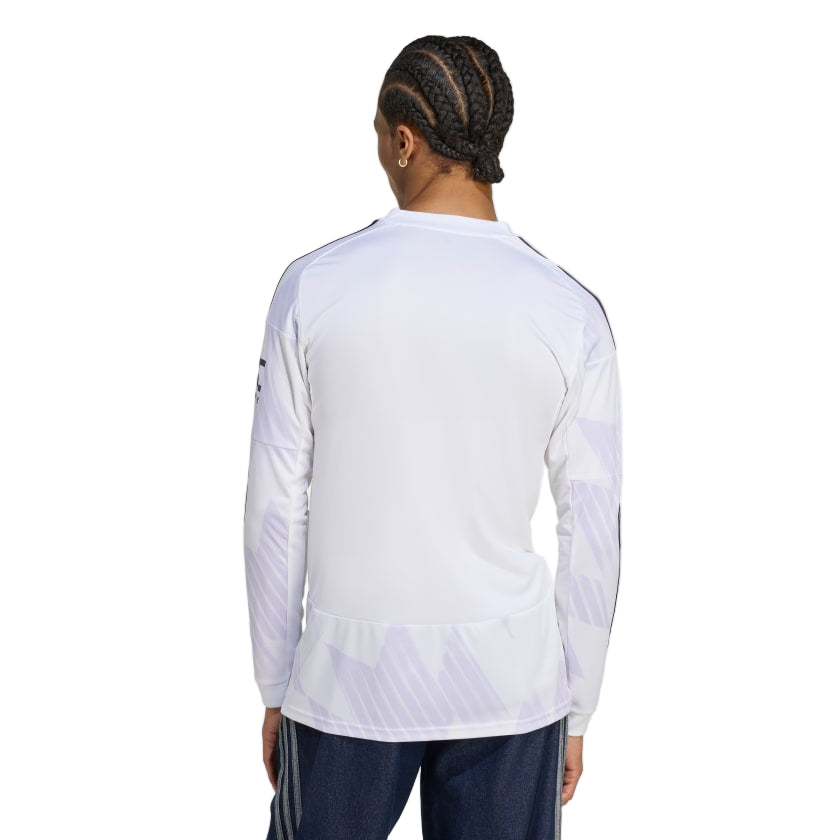 adidas Men's Manchester United 25/26 Long Sleeve Away Jersey (White)