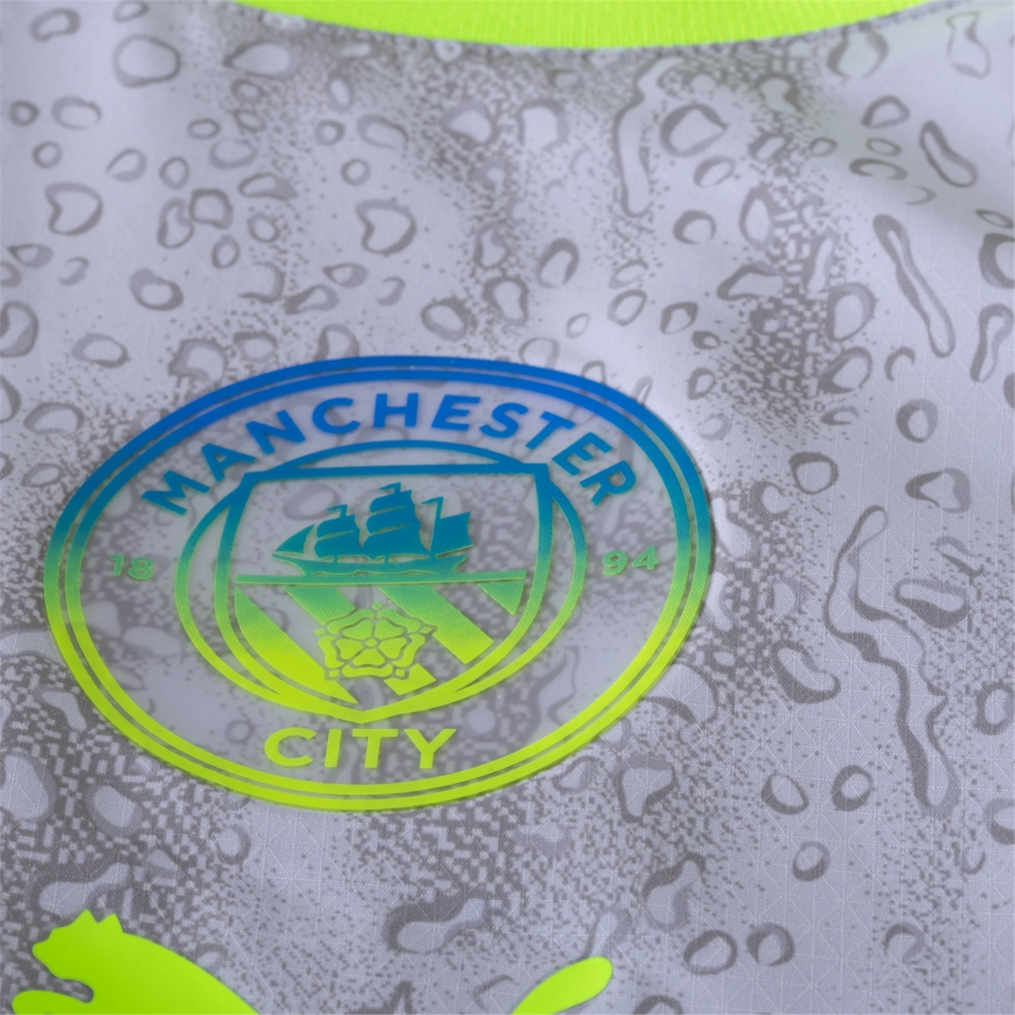 Puma Manchester City Authentic Ake Third Jersey w/ EPL + No Room For Racism 25/26 (Cool Weather/Pro Green)