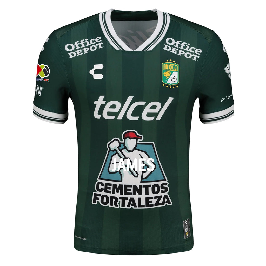 Charly Fernando Beltran Men's Leon FC Home Jersey 25/26 w/ BBVA Liga Patch (Green)