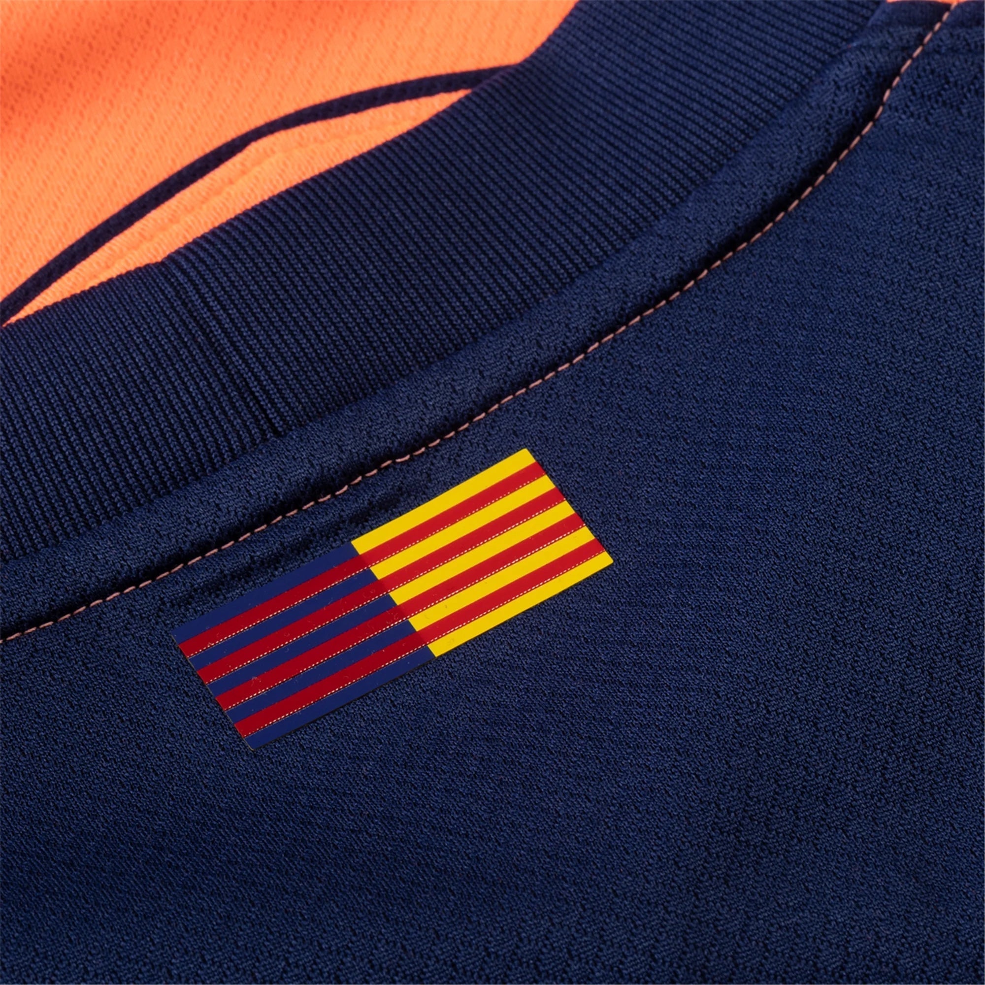 Nike Frenkie De Jong Men's FC Barcelona T90 Third Jersey 25/26 w/ Champions League Patches (Mango/Navy)