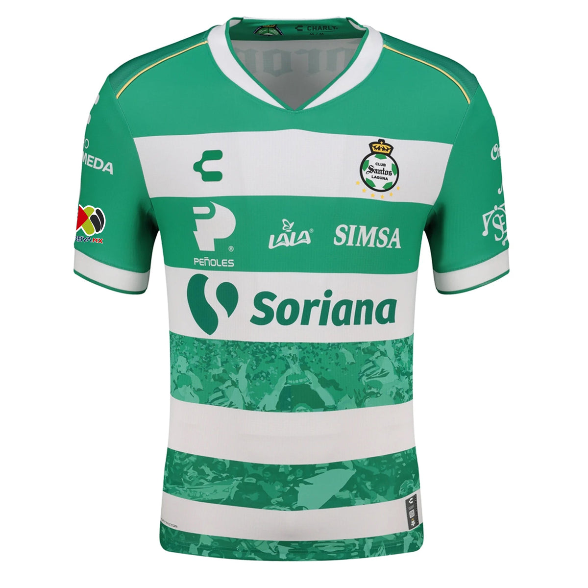 Charly Cristian Dajome Men's Santos Laguna Home Jersey 25/26 w/ BBVA MX Patches (Green/White)