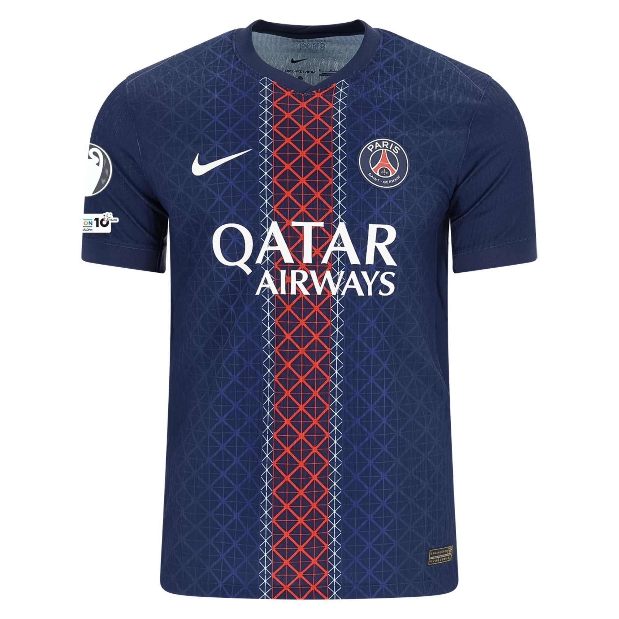 Nike Men's Vitinha Paris Saint-Germain Authentic Home Jersey 25/26 w/ Champions League Patches (Navy)