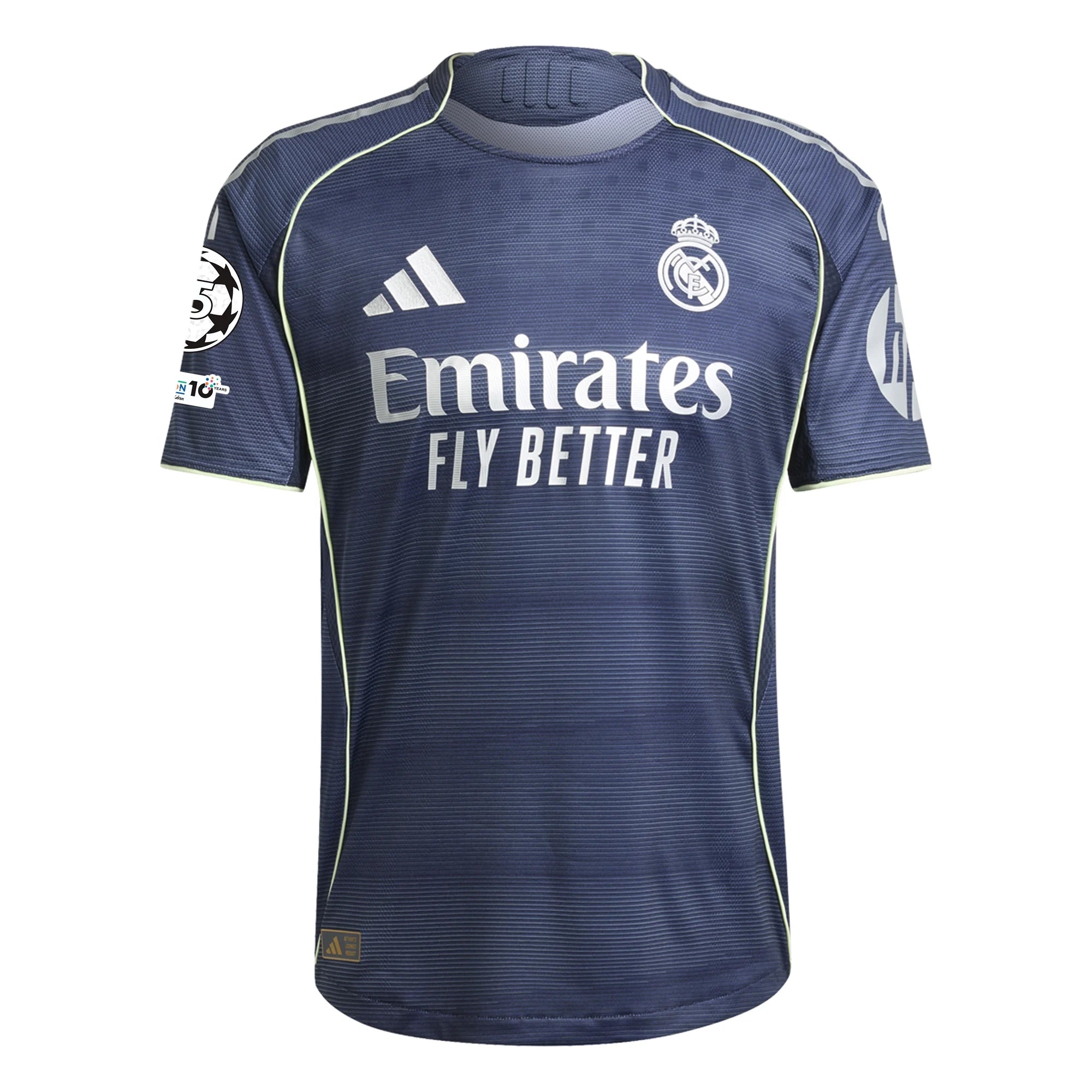 adidas Jude Bellingham Real Madrid Authentic Away Jersey 25/26 w/ Champions League Patches (Legend Ink