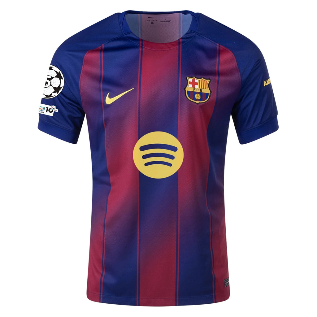 Nike Cubarsi FC Barcelona Home Jersey 25/26 w/ Champions League Patches (Deep Royal Blue/Midwest Gold)
