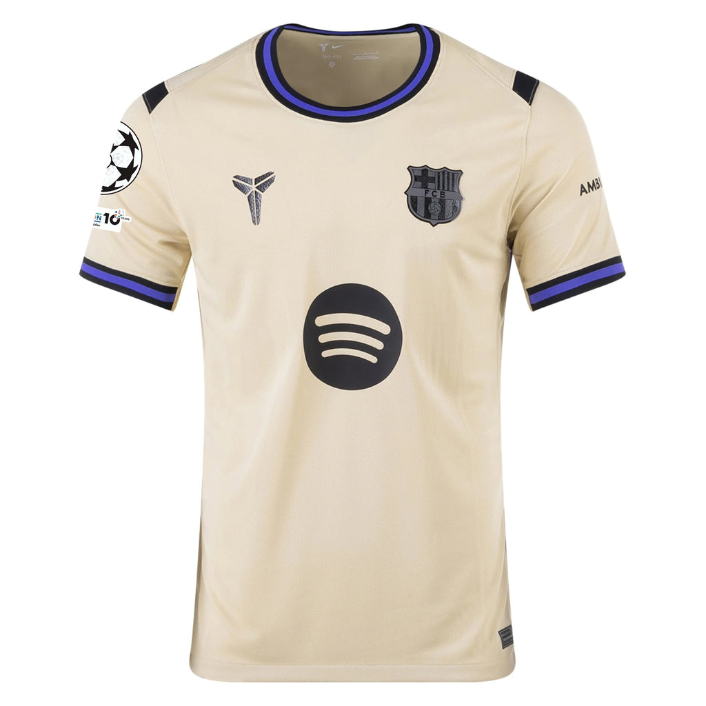 Nike Lamine Yamal Men's FC Barcelona Away Jersey 25/26 w/ Champions League Patches (Team Gold/Persion Violet/Black)