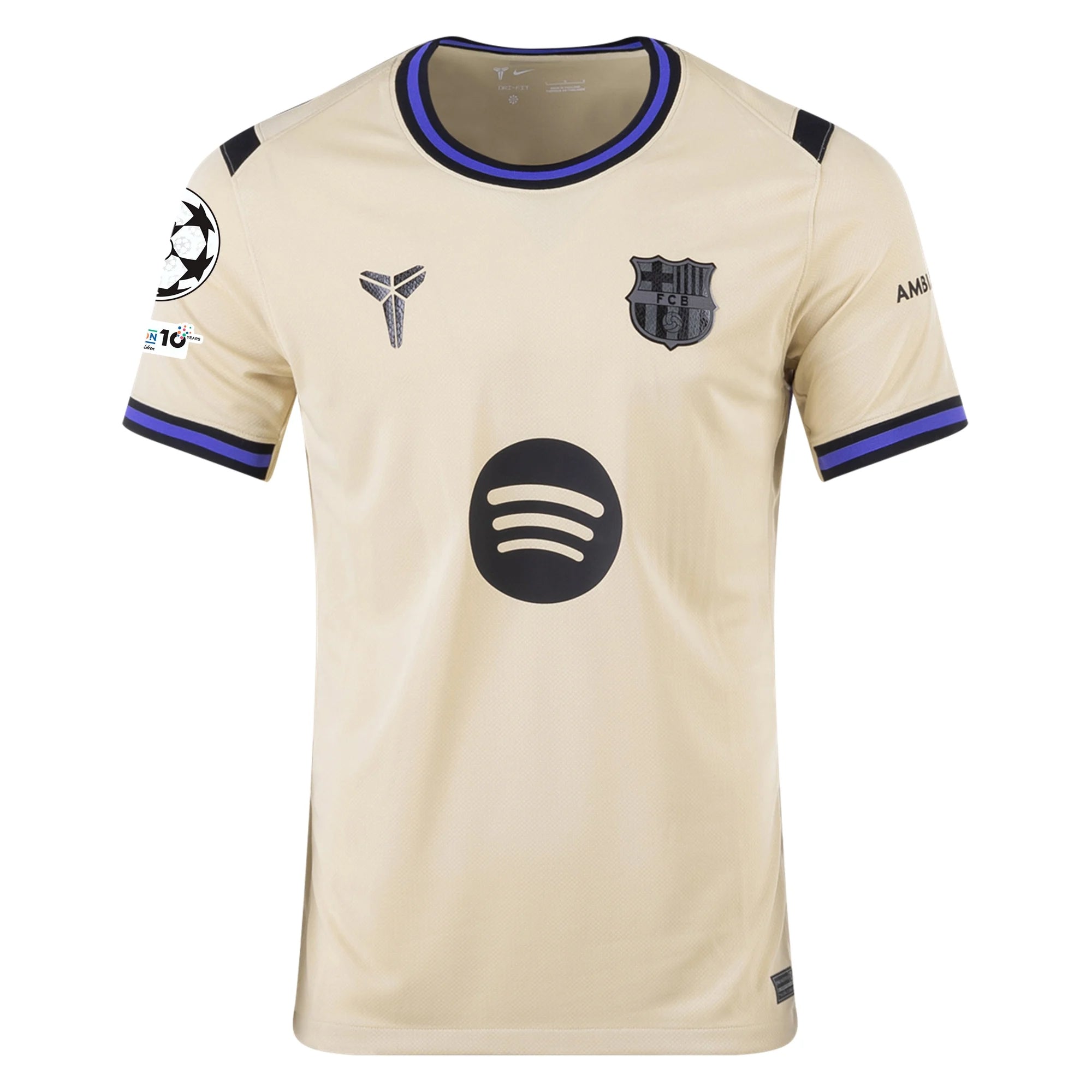 Nike Lamine Yamal Men's FC Barcelona Away Jersey 25/26 w/ Champions League Patches (Team Gold/Persion Violet/Black)