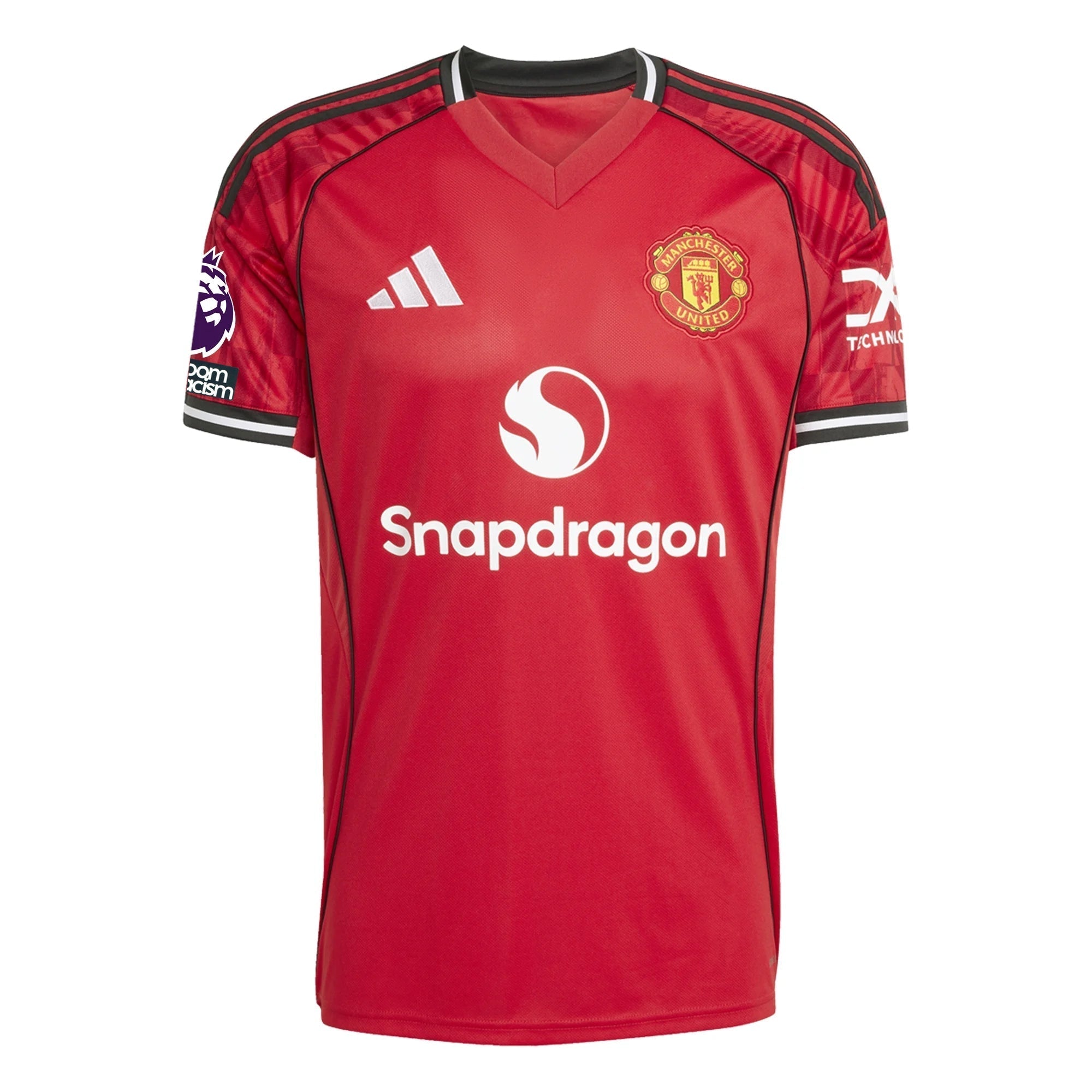 adidas Dalot Men's Manchester United Home Jersey 25/26 w/ EPL + NRFR Patches (Red)