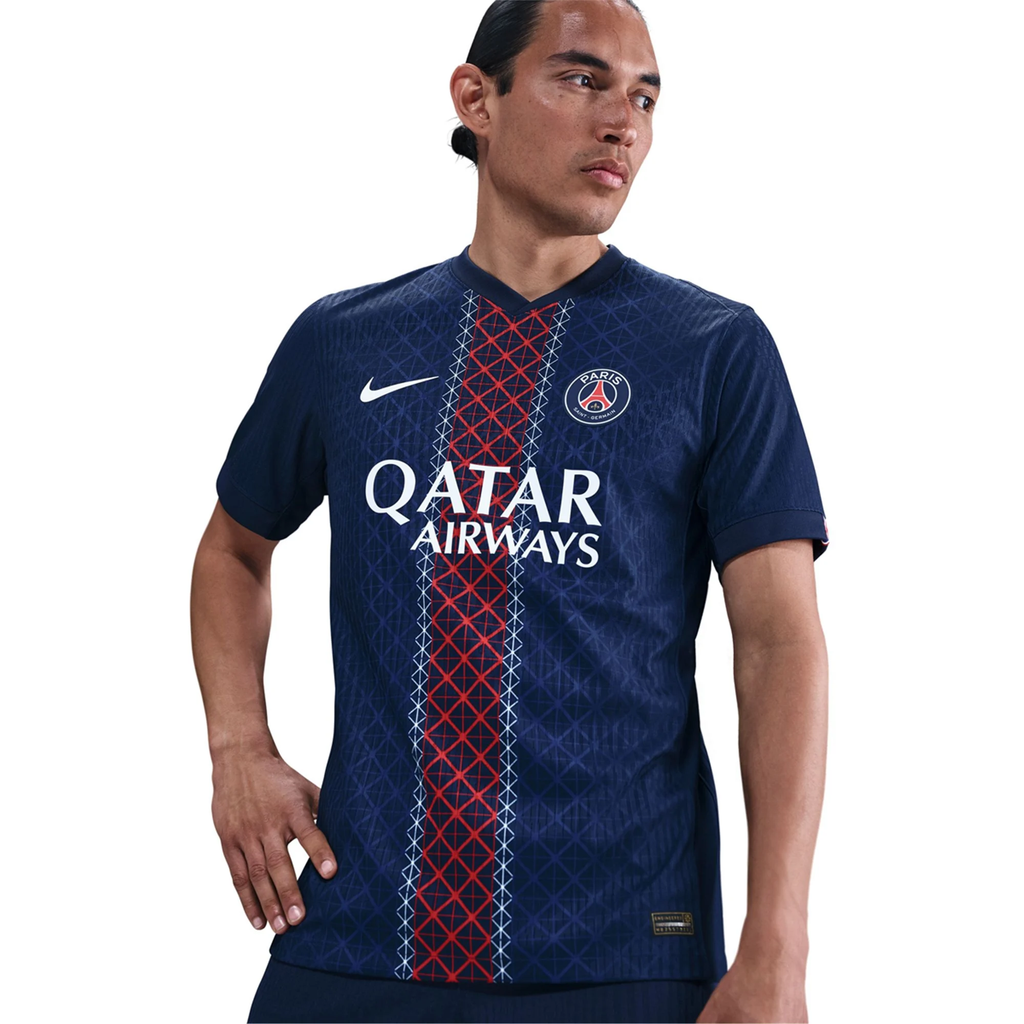 Nike Men's Vitinha Paris Saint-Germain Authentic Home Jersey 25/26 w/ Champions League Patches (Navy)