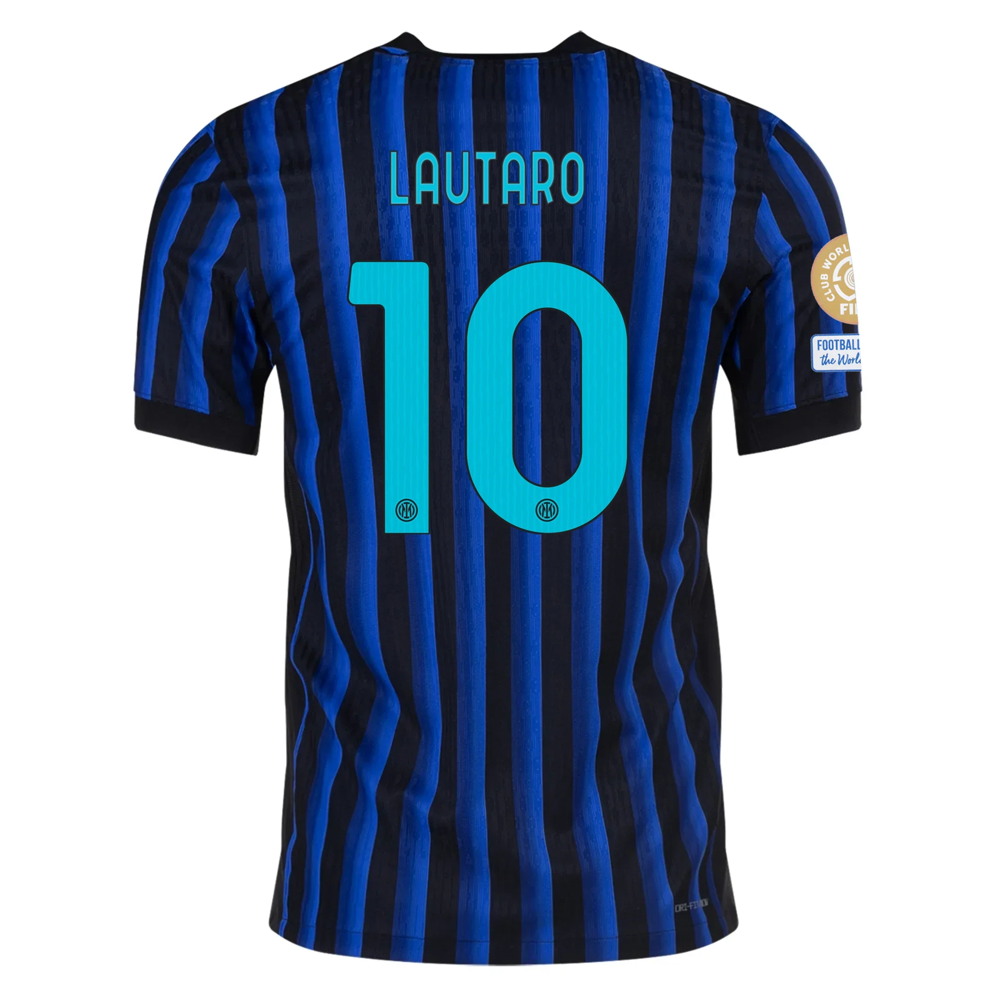 Nike Inter Milan Authentic Lautaro Martinez Home Jersey w/ Club World Cup Patches 25/26 (Lyon Blue/Black/Chlorine Blue)