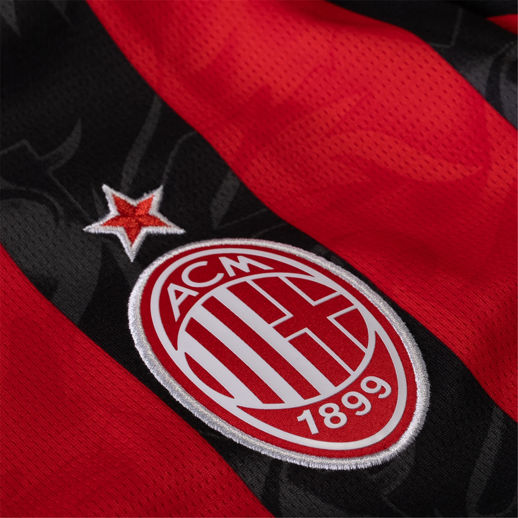 Puma Loftus-Cheek Men's AC Milan Home Jersey w/ Champions League Patches 25/26 (Red/Black)