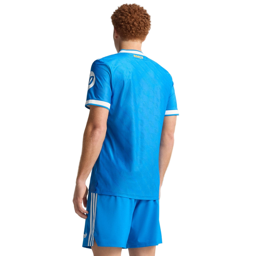 adidas Men's A. Carreras Real Madrid 25/26 Authentic Third Jersey w/ Champions League Patches (Blue)