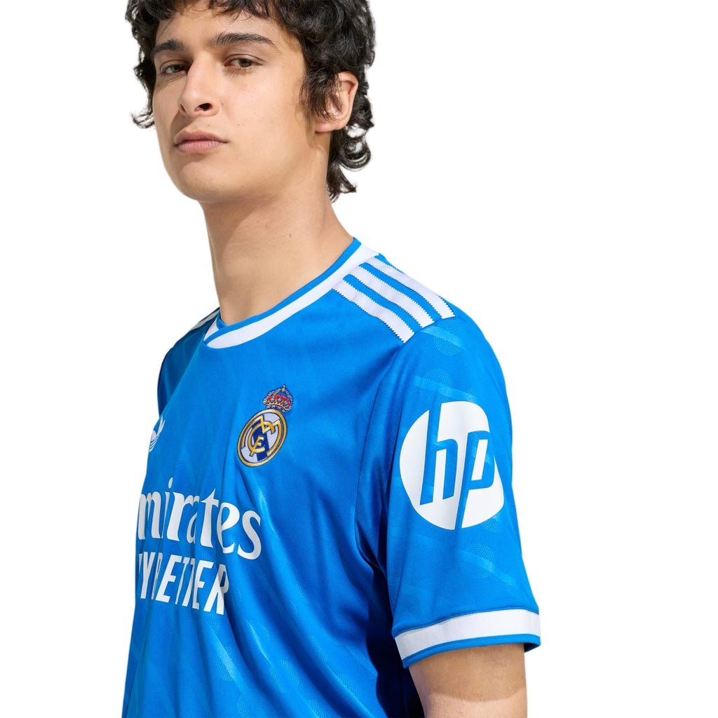 adidas D. Ceballos Men's Real Madrid Third Jersey 25/26 w/ Champions League Patches (Blue/White)