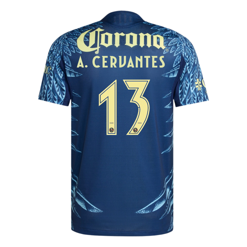 adidas A. Cervantes Men's Club América 25/26 Authentic Away Jersey (Blue)