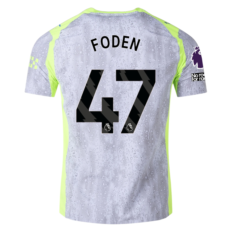 Puma Manchester City Authentic Foden Third Jersey w/ EPL + No Room For Racism 25/26 (Cool Weather/Pro Green)